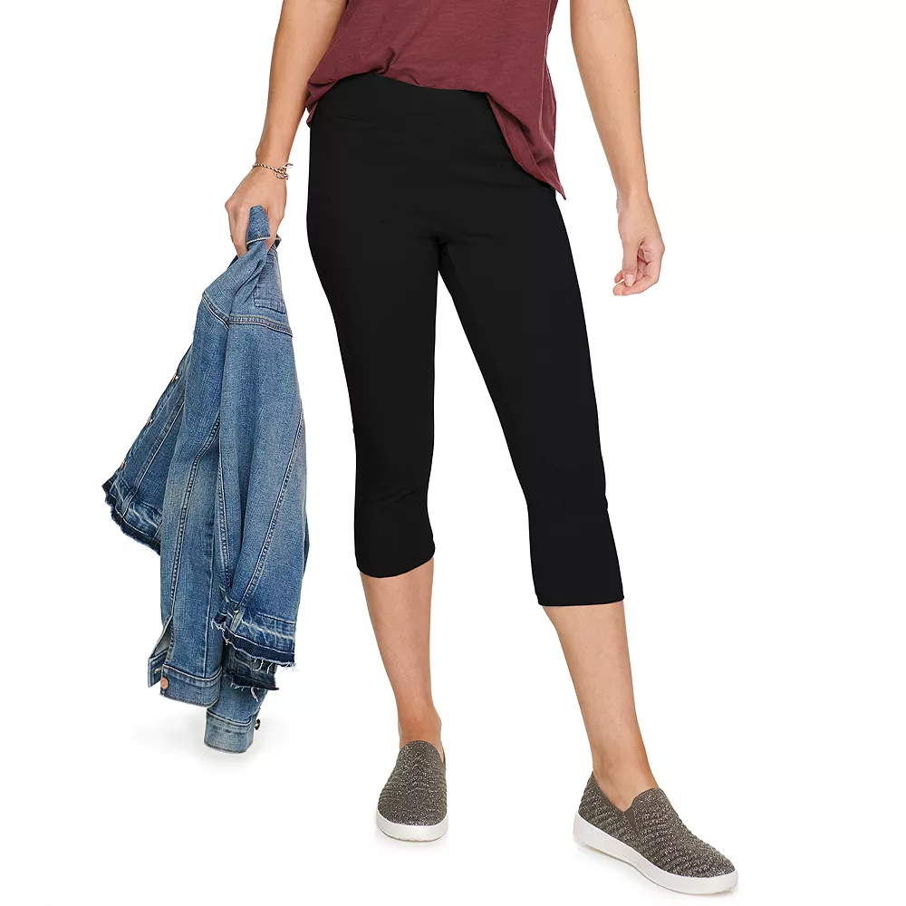 Women's Sonoma Goods For Life® Wide-Waist Capri Leggings - Image 18