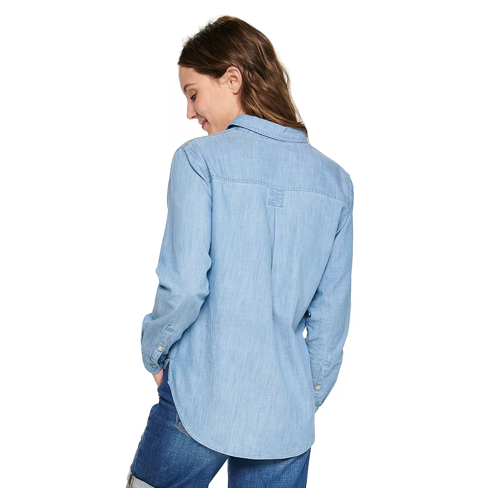 Women's Sonoma Goods For Life® Essential Everyday Button-Down Shirt - Image 17