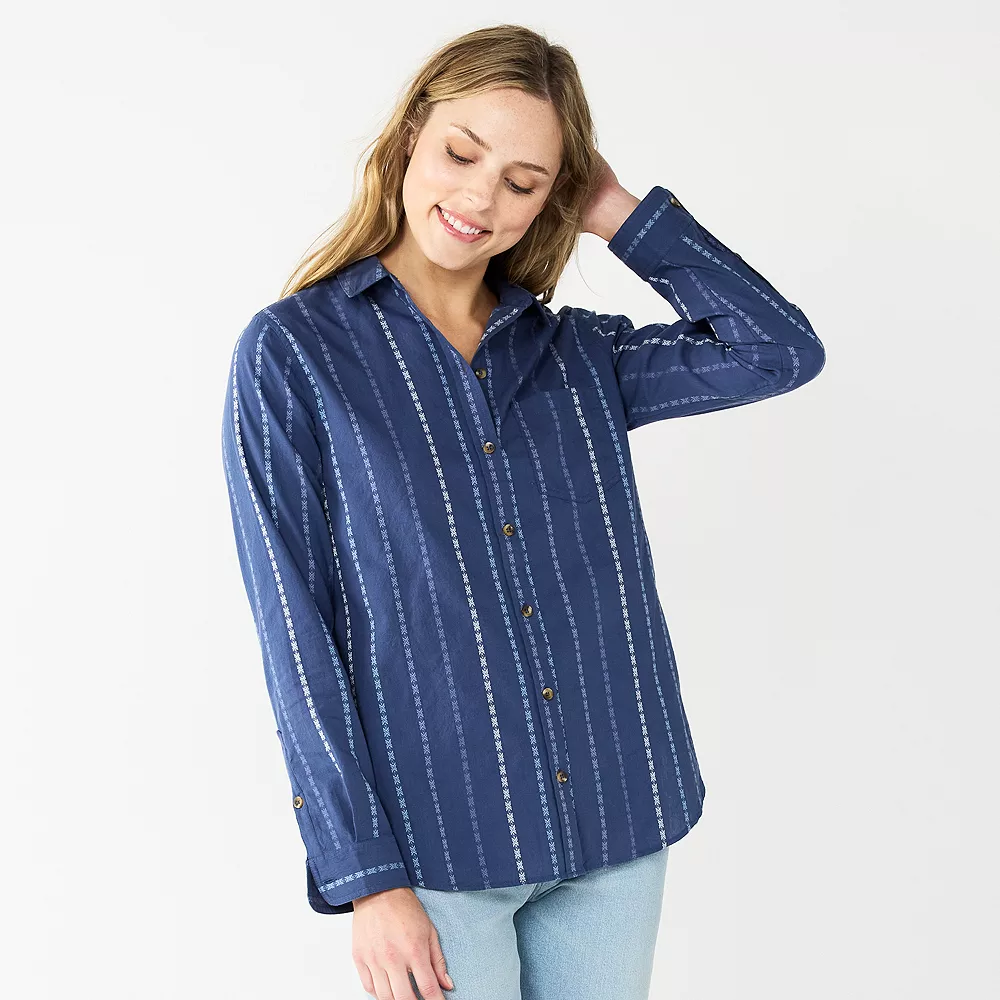 Women's Sonoma Goods For Life® Essential Everyday Button-Down Shirt - Image 12
