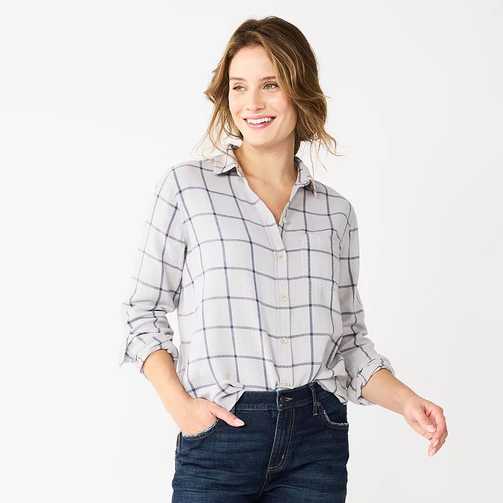 Women's Sonoma Goods For Life® Essential Everyday Button-Down Shirt - Image 10