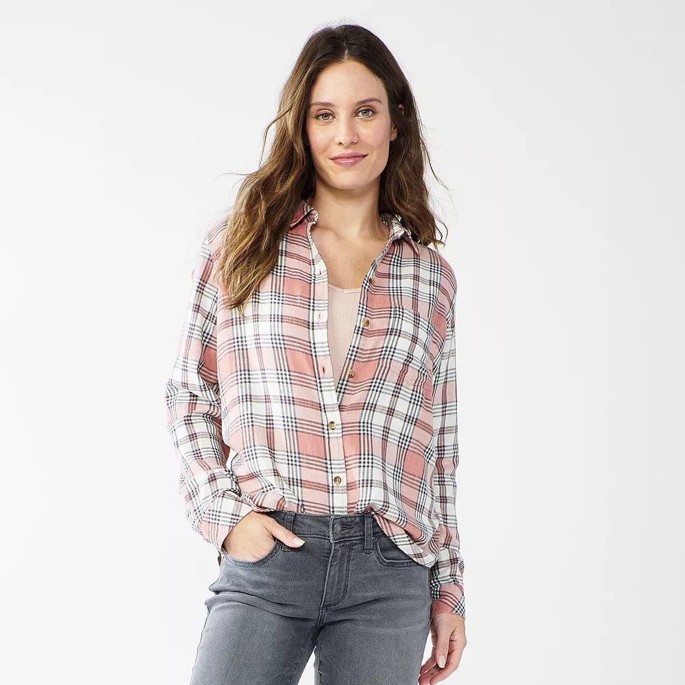 Women's Sonoma Goods For Life® Essential Everyday Button-Down Shirt - Image 15