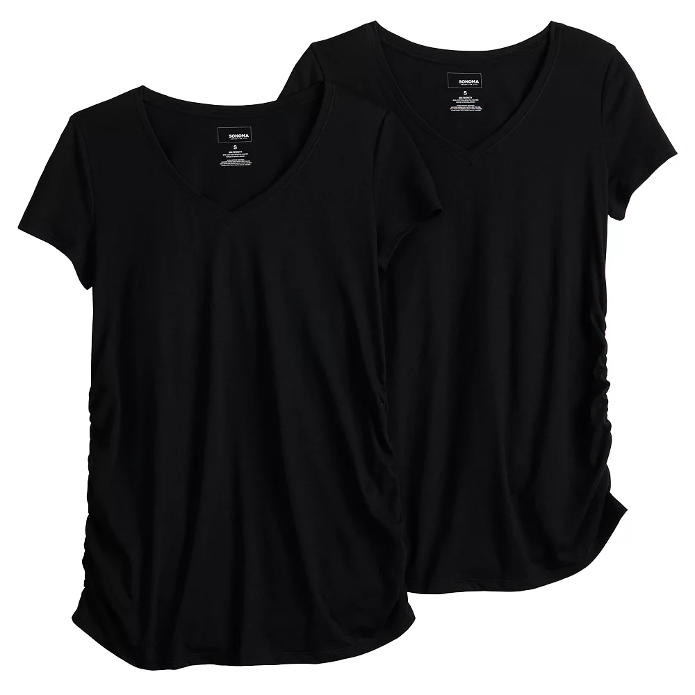 Maternity Sonoma Goods For Life® 2-pack Essential Short Sleeve Tee - Image 3