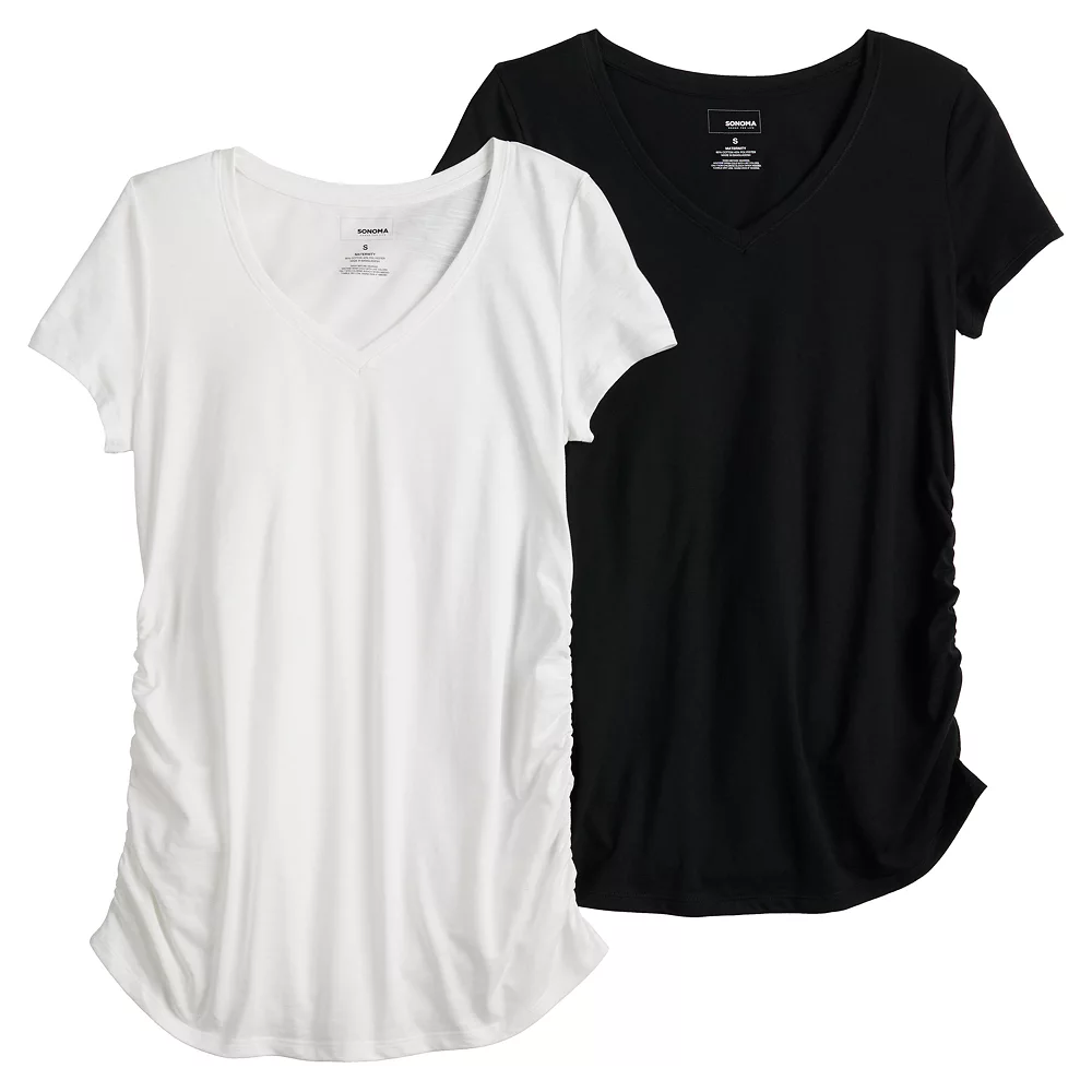 Maternity Sonoma Goods For Life® 2-pack Essential Short Sleeve Tee - Image 2