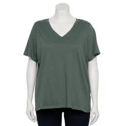 Plus Size Sonoma Goods For LifeĀ® Everyday V-Neck Tee