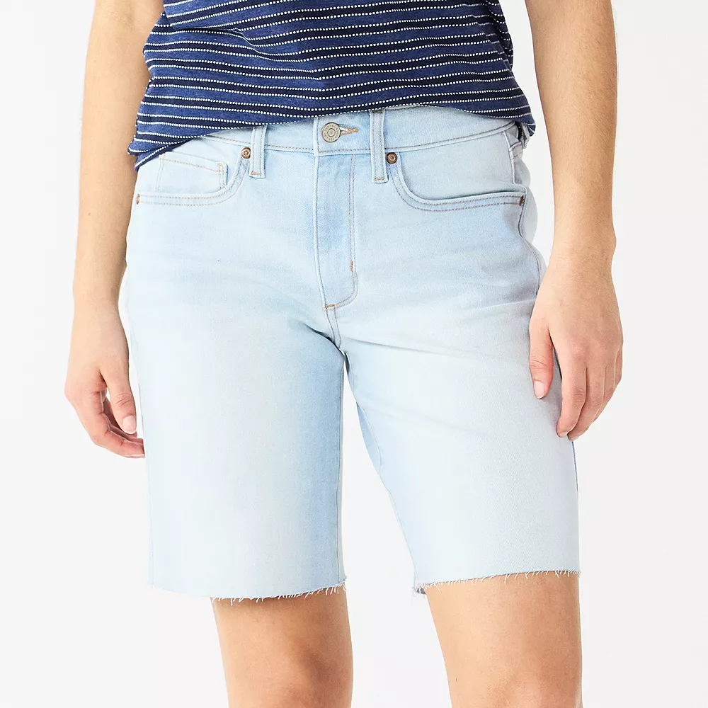 Petite Sonoma Goods For Life® High-Rise Bermuda Jean Shorts - Image 3