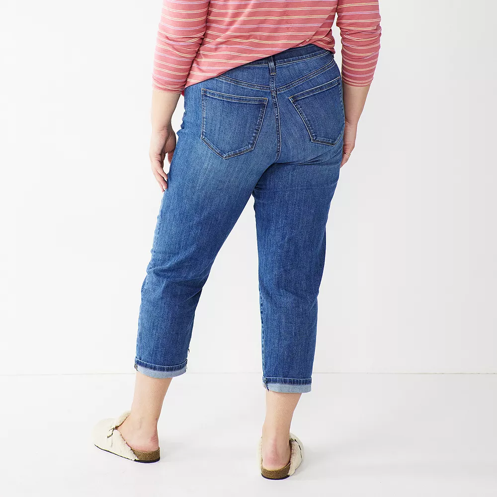 Plus Size Sonoma Goods For Life® Premium Rolled Girlfriend Jeans - Image 8