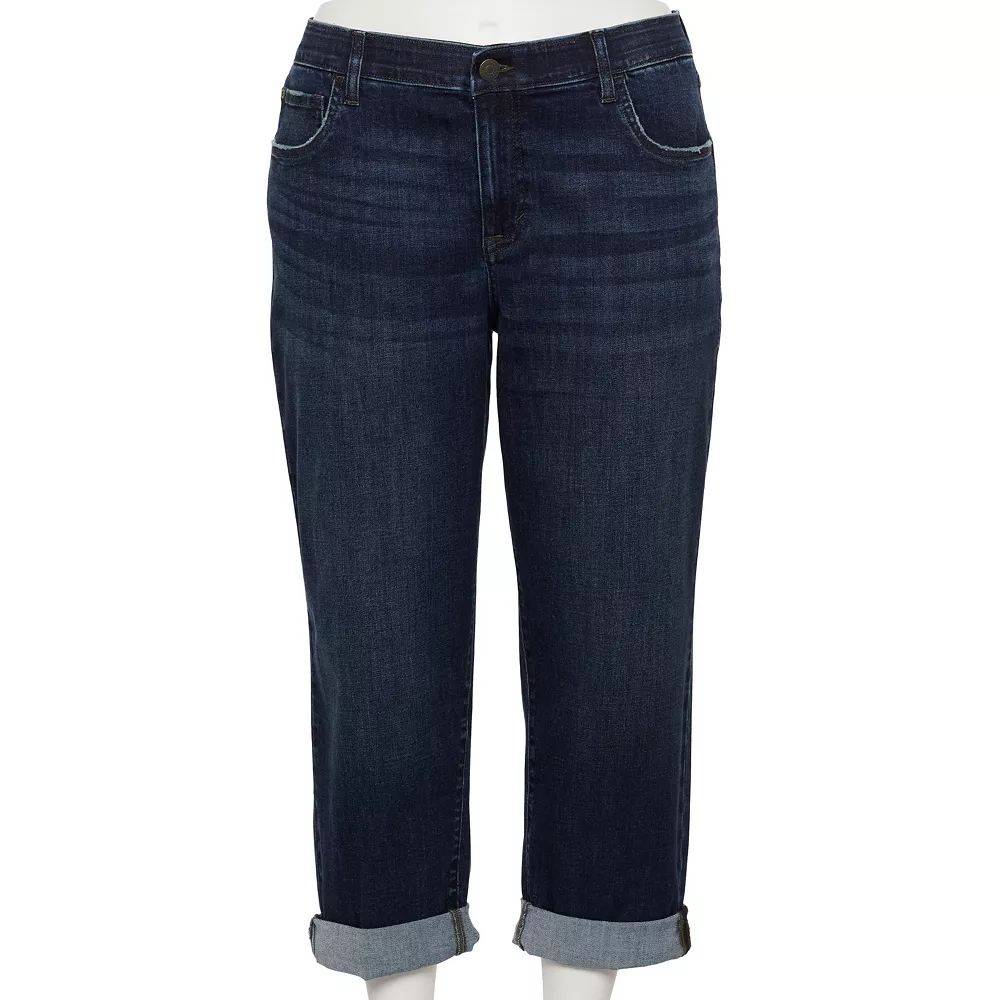Plus Size Sonoma Goods For Life® Premium Rolled Girlfriend Jeans - Image 5