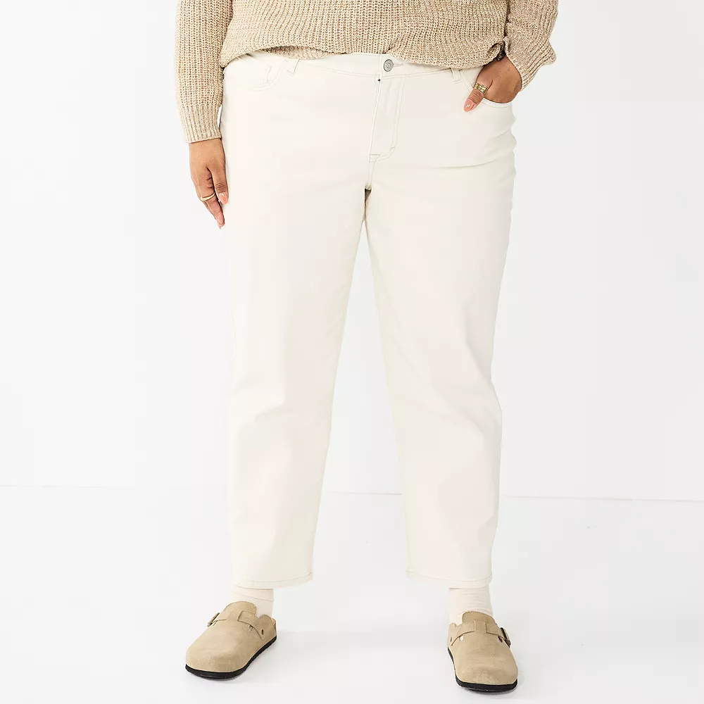 Plus Size Sonoma Goods For Life® Premium Rolled Girlfriend Jeans - Image 6