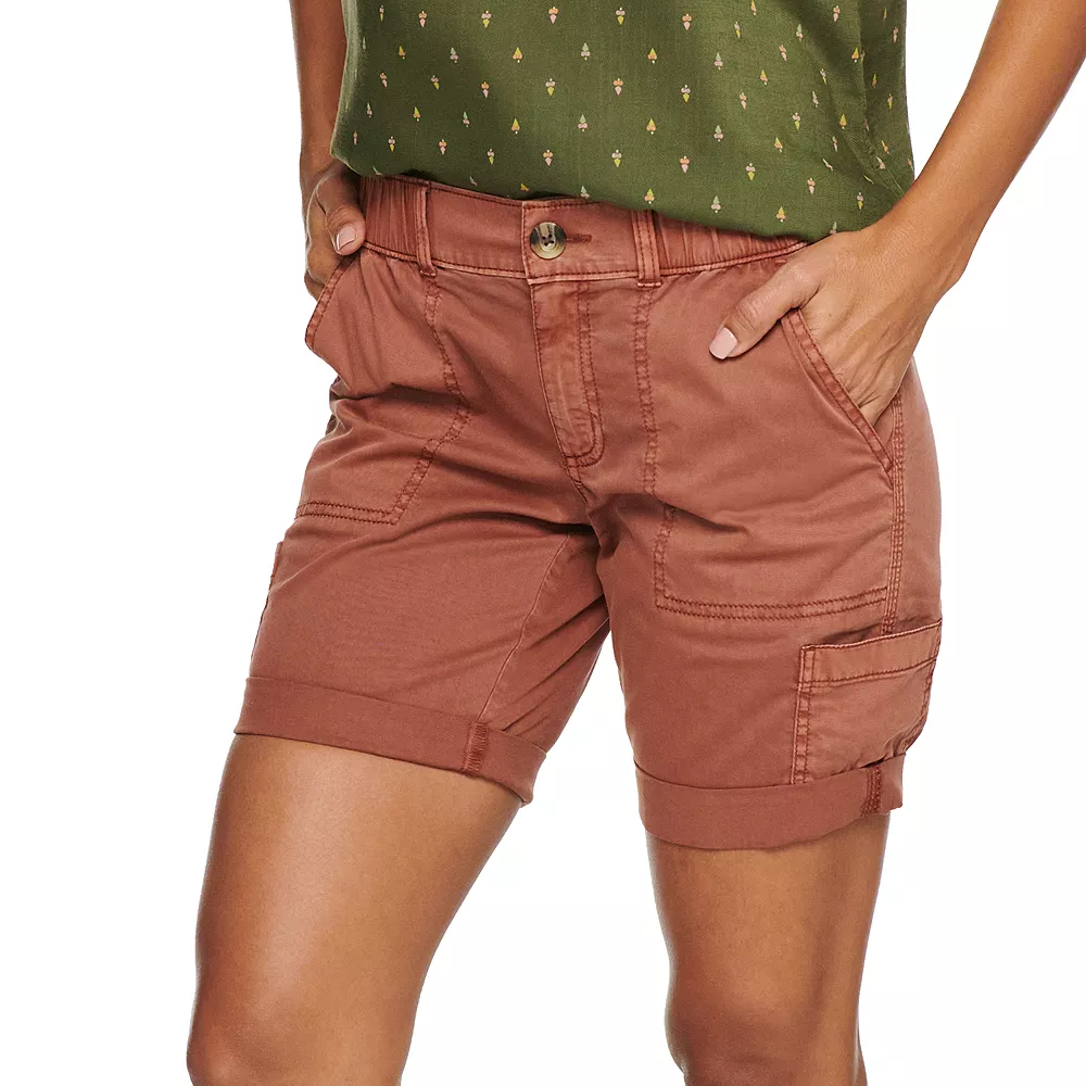 Petite Sonoma Goods For Life® Comfort Waist Utility Bermuda Shorts - Image 4