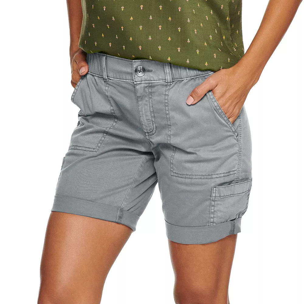 Petite Sonoma Goods For Life® Comfort Waist Utility Bermuda Shorts - Image 5