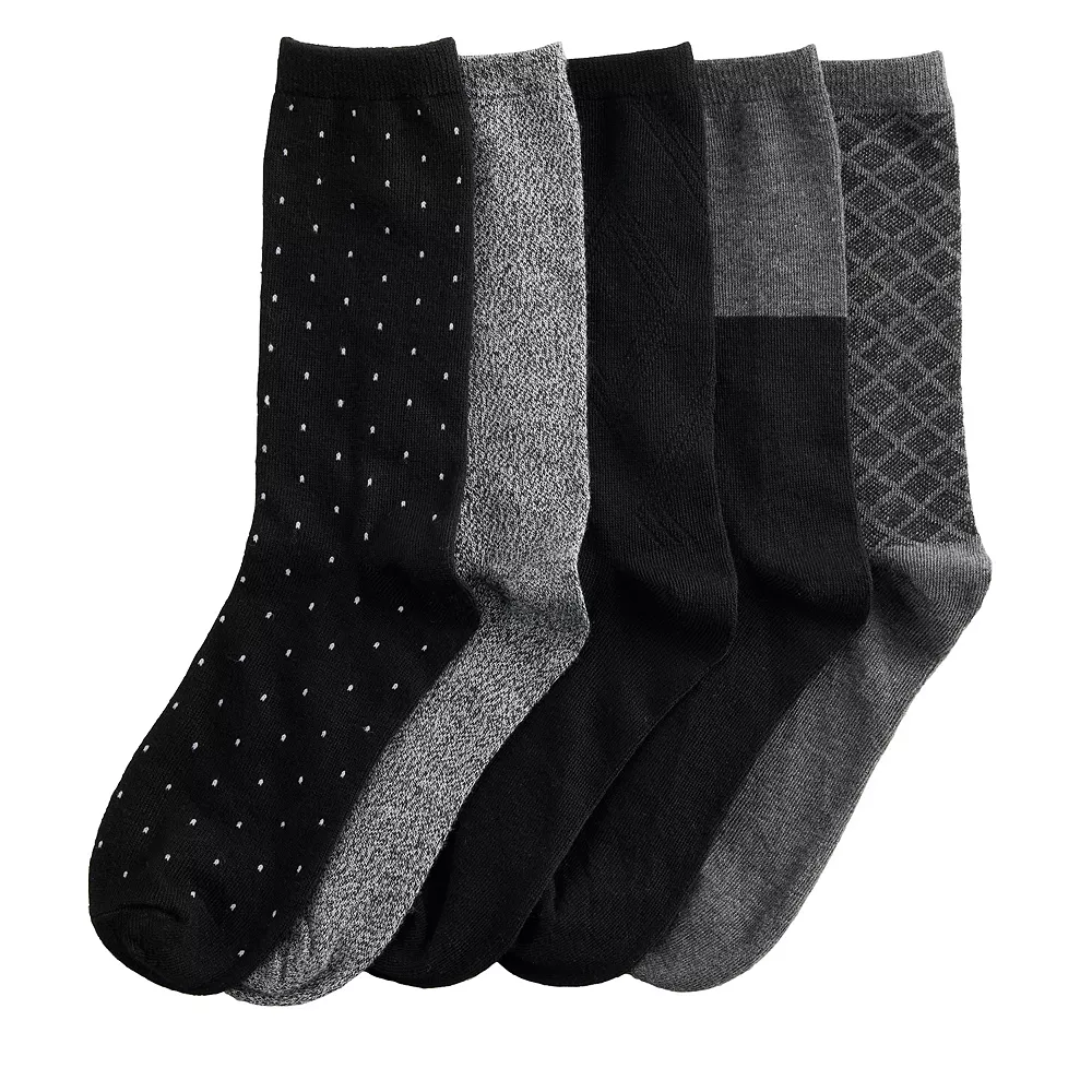 Women's Sonoma Goods For Life® 5-Pack Geo Crew Socks - Image 6