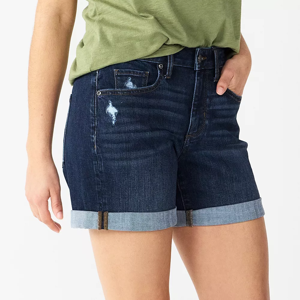 Women's Sonoma Goods For Life® High-Rise Curvy 5" Denim Shorts