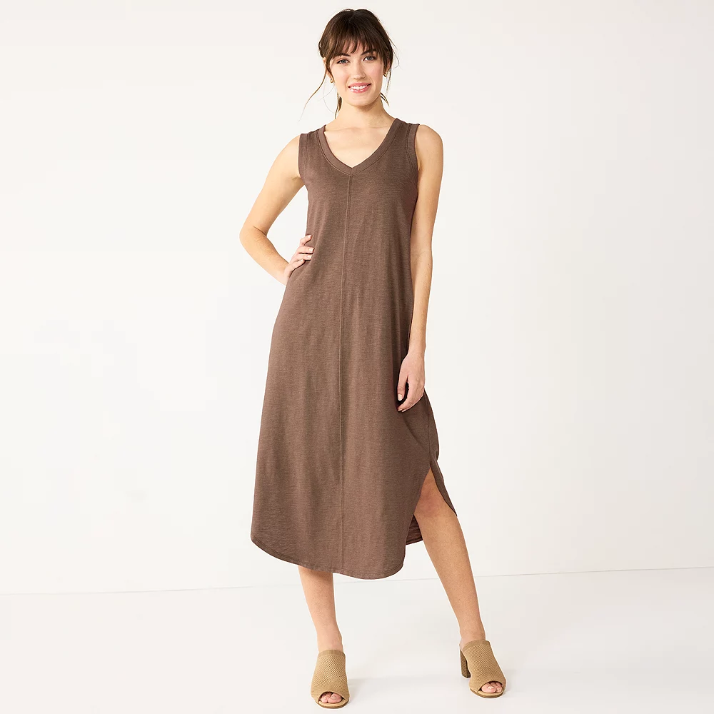 Women's Sonoma Goods For Life® Sleeveless Shirttail Knit Midi Dress - Image 6