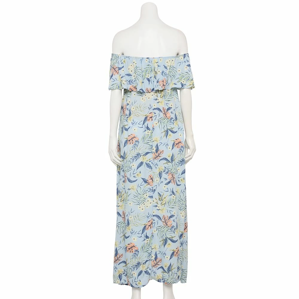 Maternity Sonoma Goods For Life® Ruffled Off-The-Shoulder Maxi Print Dress - Image 3