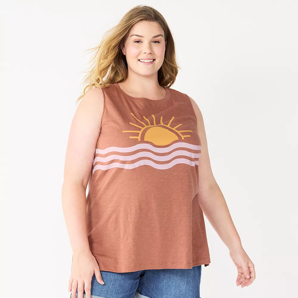 Plus Size Sonoma Goods For Life® Graphic Muscle Tank - Image 4