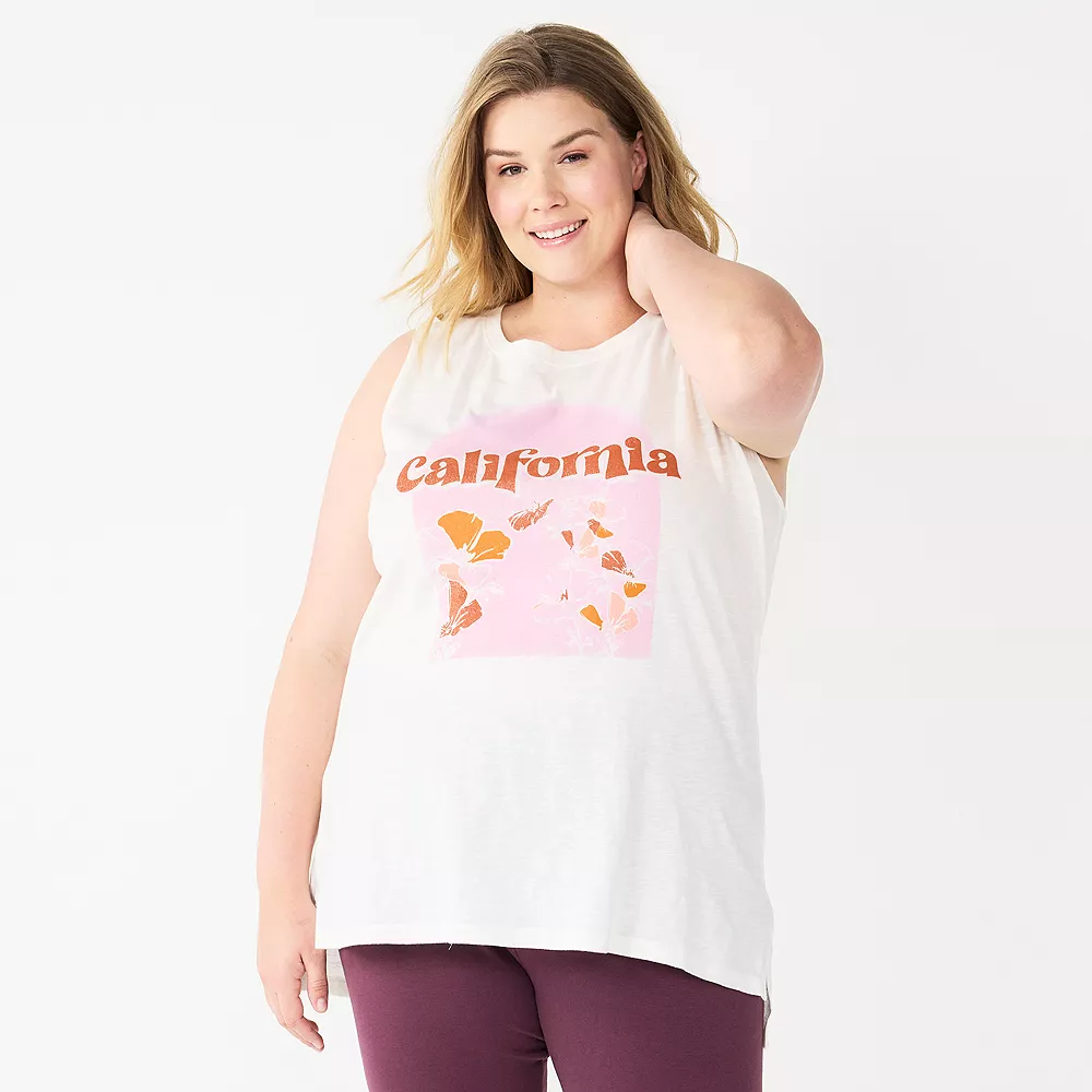 Plus Size Sonoma Goods For Life® Graphic Muscle Tank