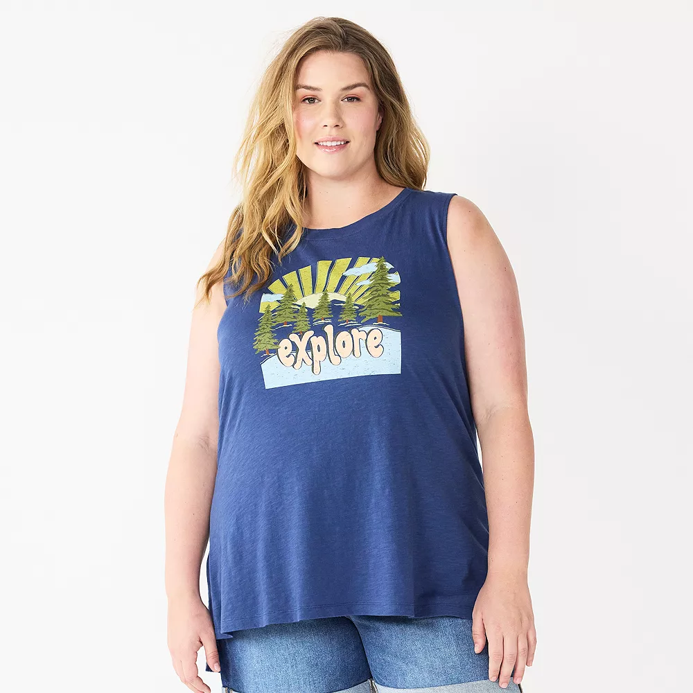 Plus Size Sonoma Goods For Life® Graphic Muscle Tank - Image 9
