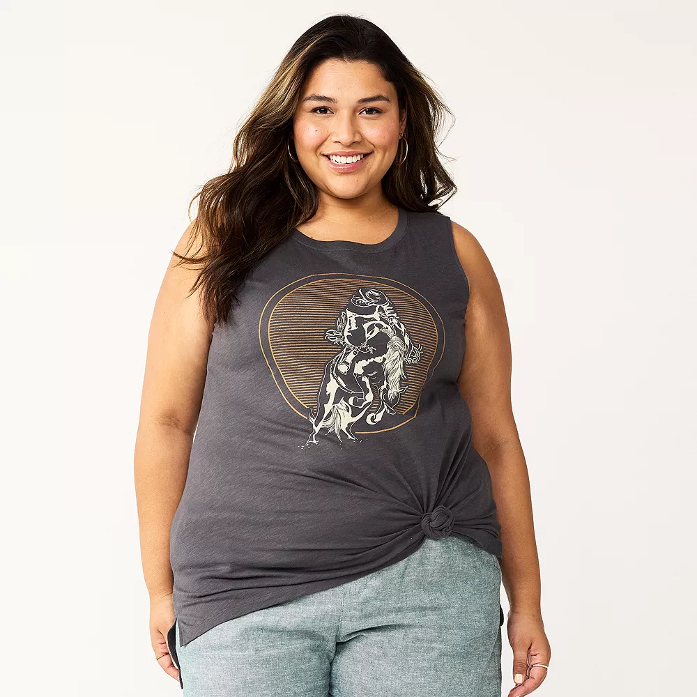 Plus Size Sonoma Goods For Life® Graphic Muscle Tank - Image 10