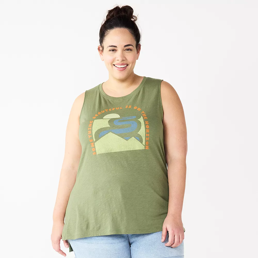 Plus Size Sonoma Goods For Life® Graphic Muscle Tank - Image 8