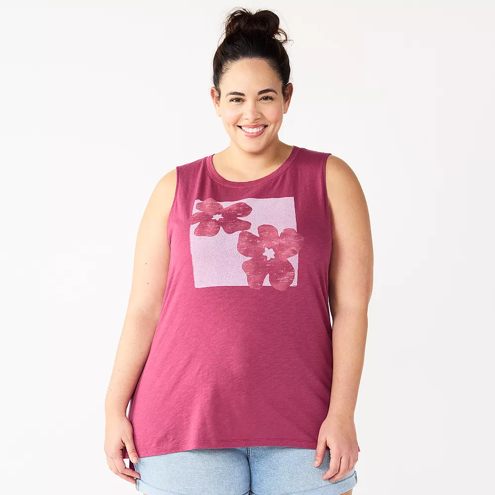 Plus Size Sonoma Goods For Life® Graphic Muscle Tank - Image 3