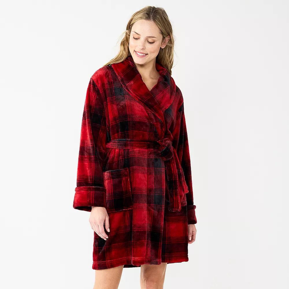 Women's Sonoma Goods For Life® Short Plush Robe - Image 7