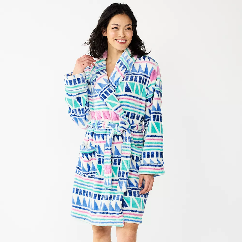 Women's Sonoma Goods For Life® Short Plush Robe - Image 4