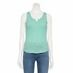 Women's Sonoma Goods For Life® Notchneck Ribbed Tank