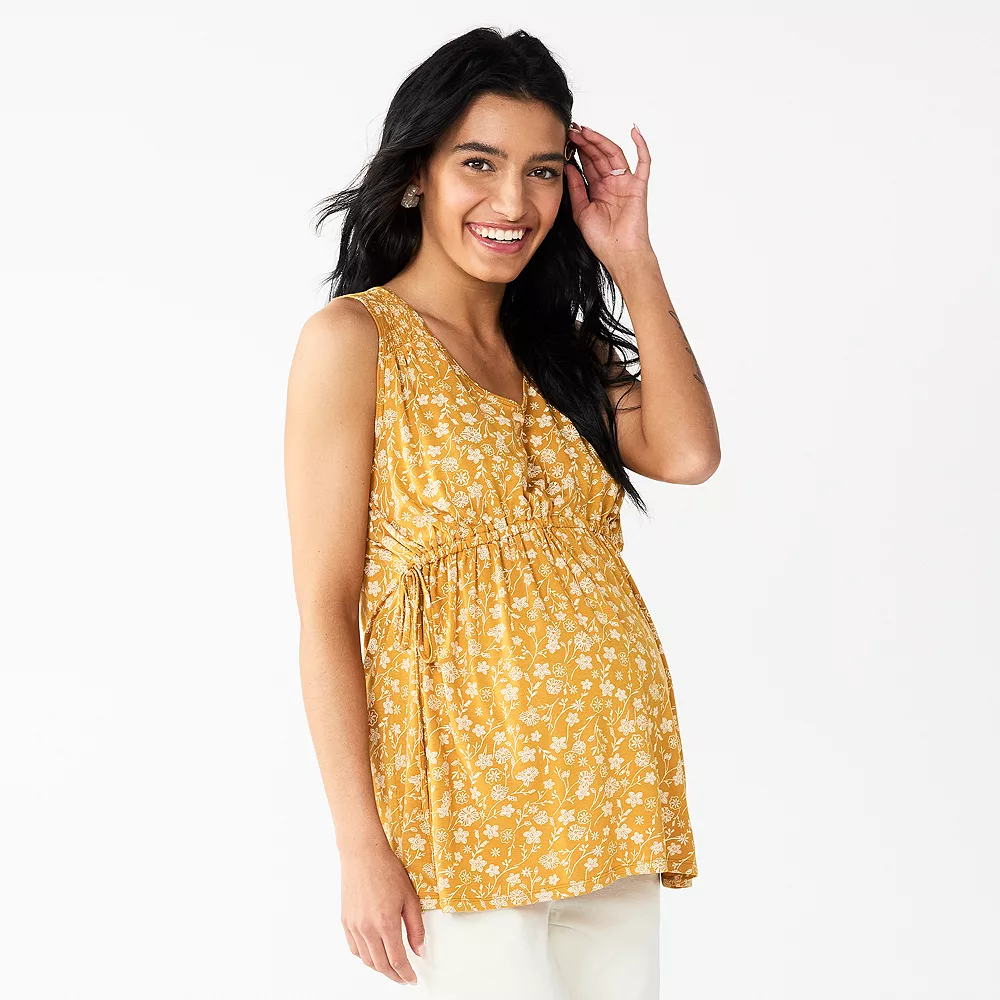 Maternity Sonoma Goods For Life® Knot Side Babydoll Top