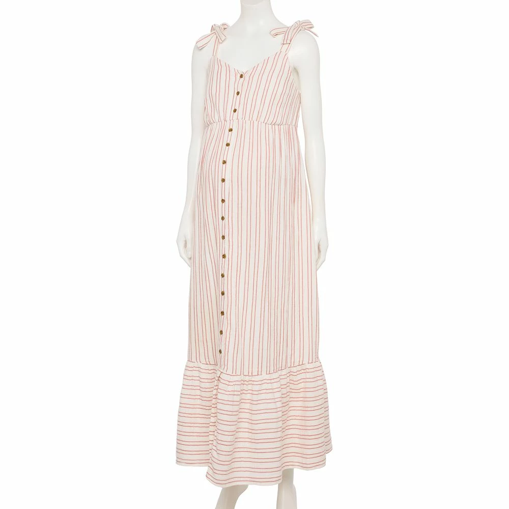 Maternity Sonoma Goods For Life® Knot Shoulder Maxi Dress - Image 2