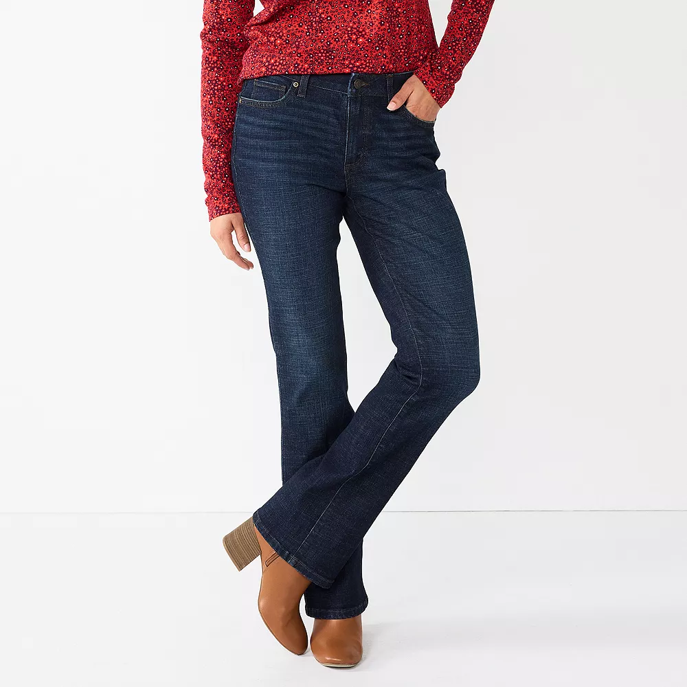 Women's Sonoma Goods For Life® Curvy High-Waisted Bootcut Jeans - Image 2