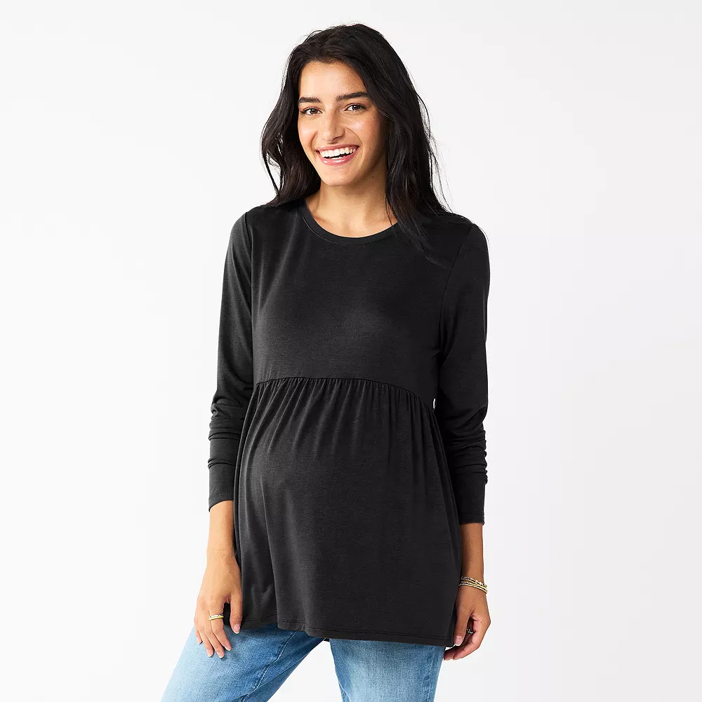 Maternity Sonoma Goods For Life® Long Sleeve Empire Waist Top - Image 5