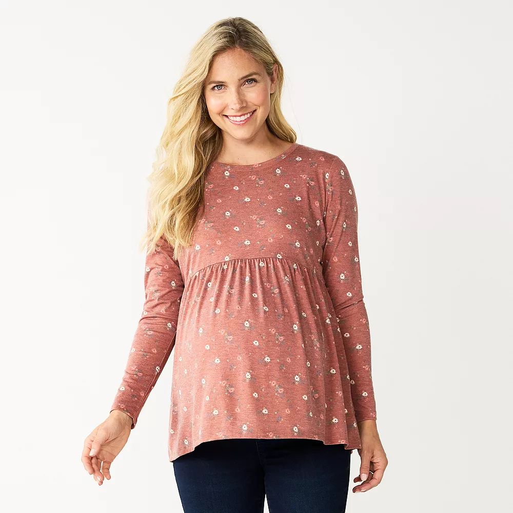Maternity Sonoma Goods For Life® Long Sleeve Empire Waist Top - Image 6