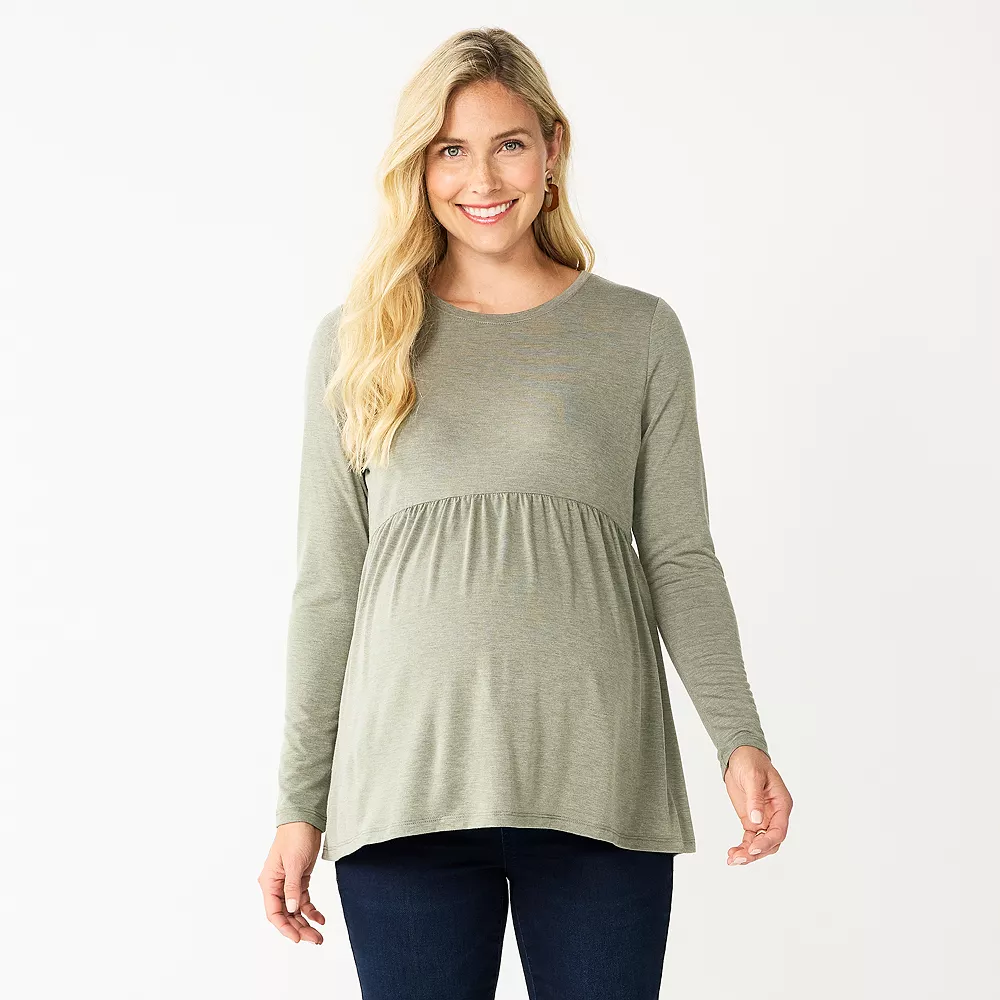 Maternity Sonoma Goods For Life® Long Sleeve Empire Waist Top - Image 4