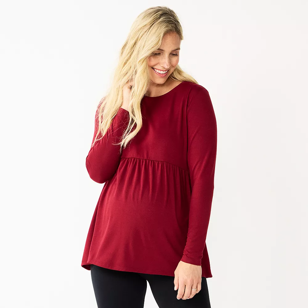 Maternity Sonoma Goods For Life® Long Sleeve Empire Waist Top - Image 3