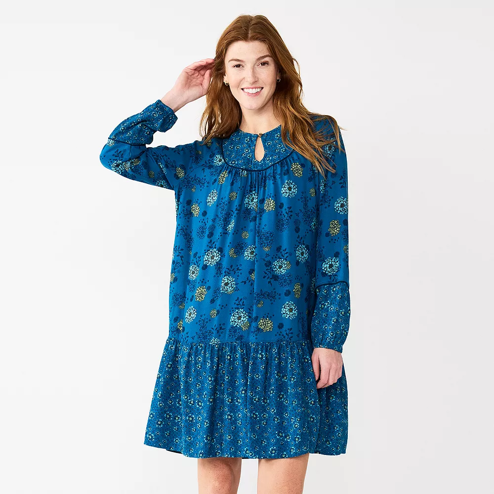 Women's Sonoma Goods For Life® Printed Long Sleeve Dress - Image 3