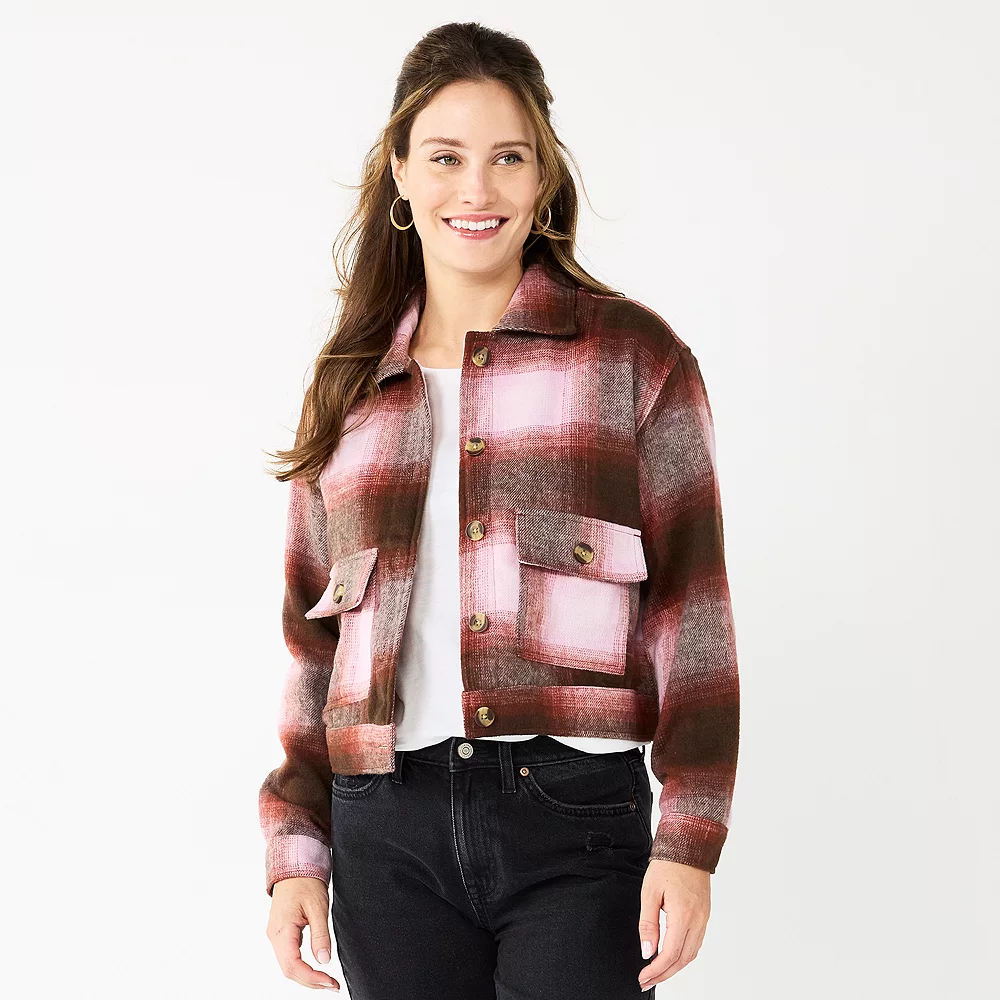 Women's Sonoma Goods For Life® Cropped Shacket - Image 3