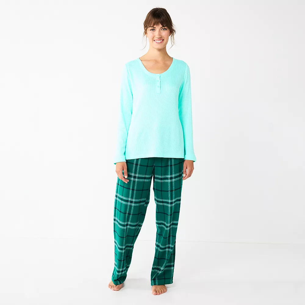 Women's Sonoma Goods For Life® Flannel Pajama Pants & Pajama Top Sleep Set - Image 5