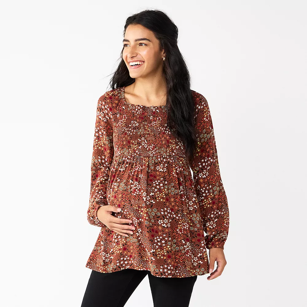 Maternity Sonoma Goods For Life® Smocked Bodice Empire Top - Image 5