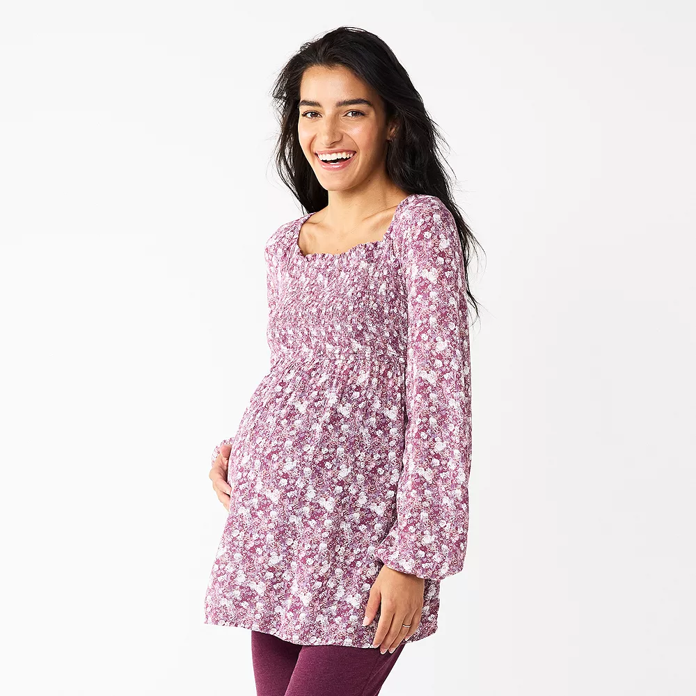 Maternity Sonoma Goods For Life® Smocked Bodice Empire Top - Image 2