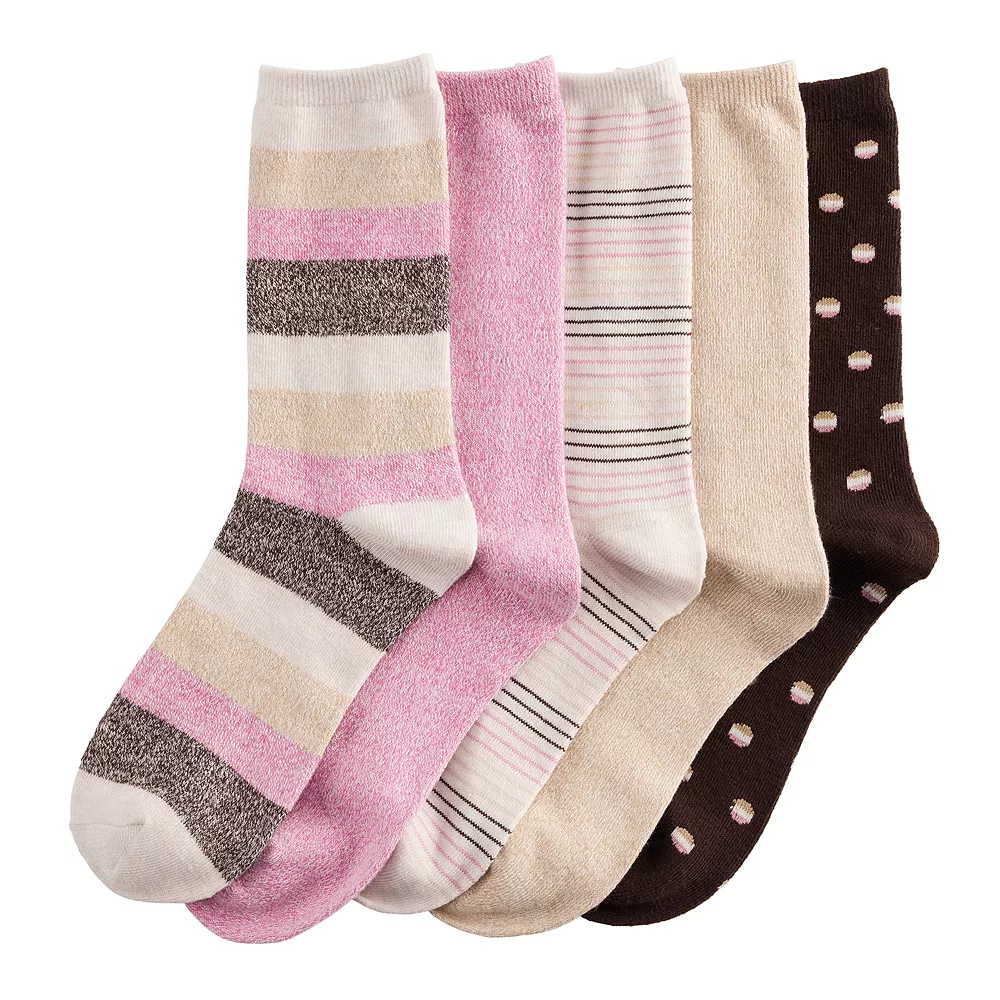 Sonoma Goods For Life® 5 Pack Stripes Crew Socks - Image 2