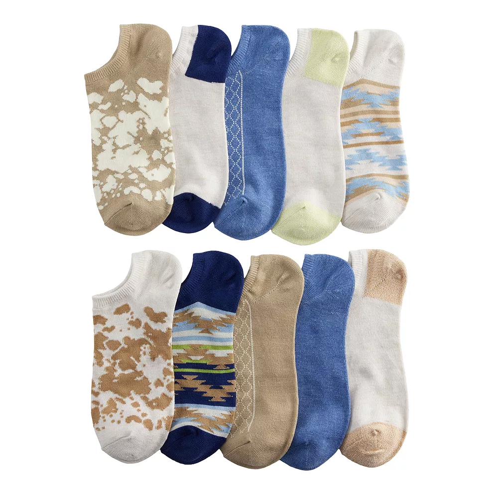 Sonoma Goods For Life® 10 Pack Check Pattern No Show Socks - Image 4