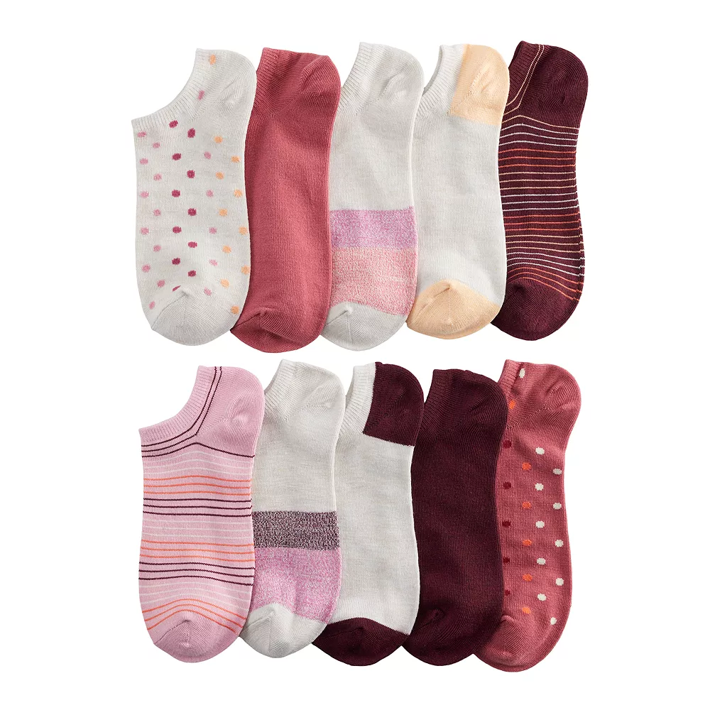 Sonoma Goods For Life® 10 Pack Check Pattern No Show Socks - Image 5