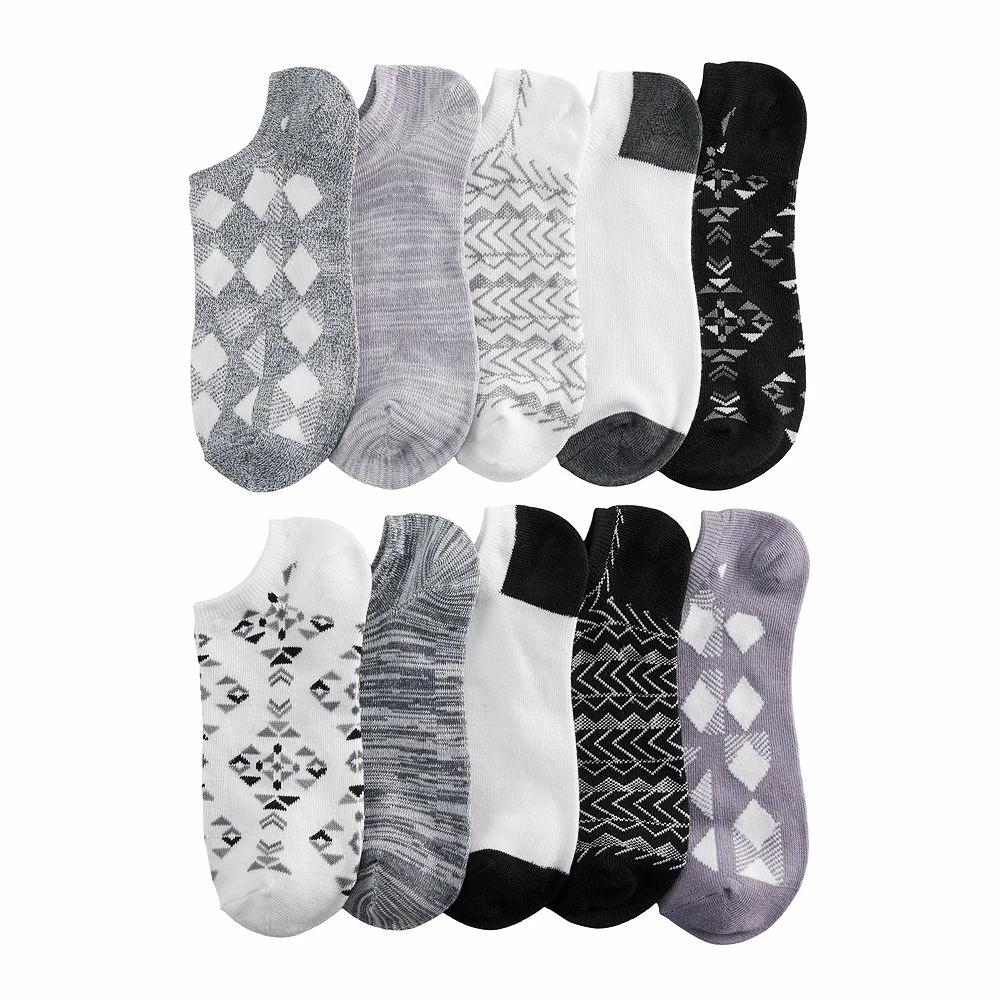 Sonoma Goods For Life® 10 Pack Check Pattern No Show Socks - Image 9