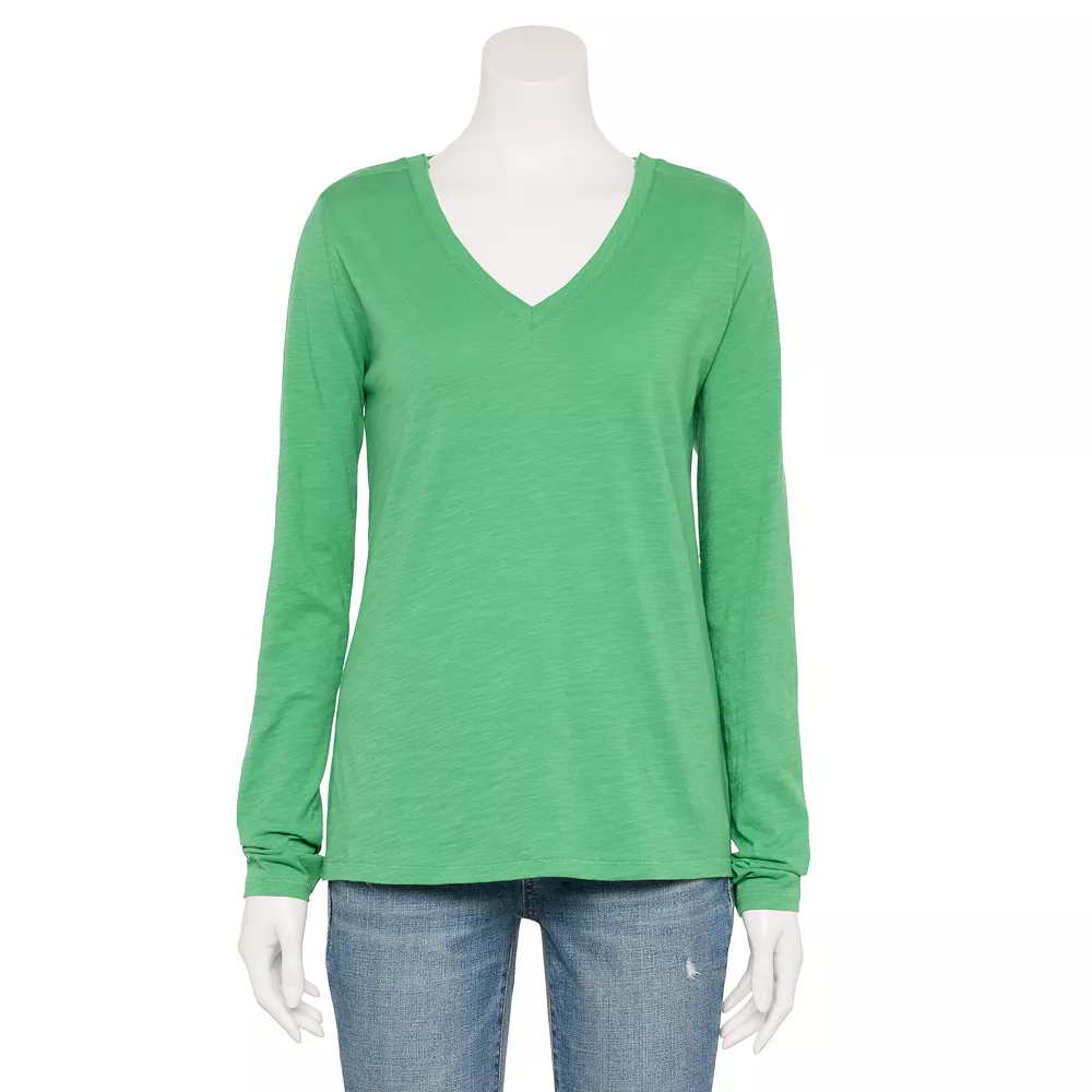Women's Sonoma Goods For Life® Everyday Adaptive & Easy Dressing V-Neck Long Sleeve Top - Image 6
