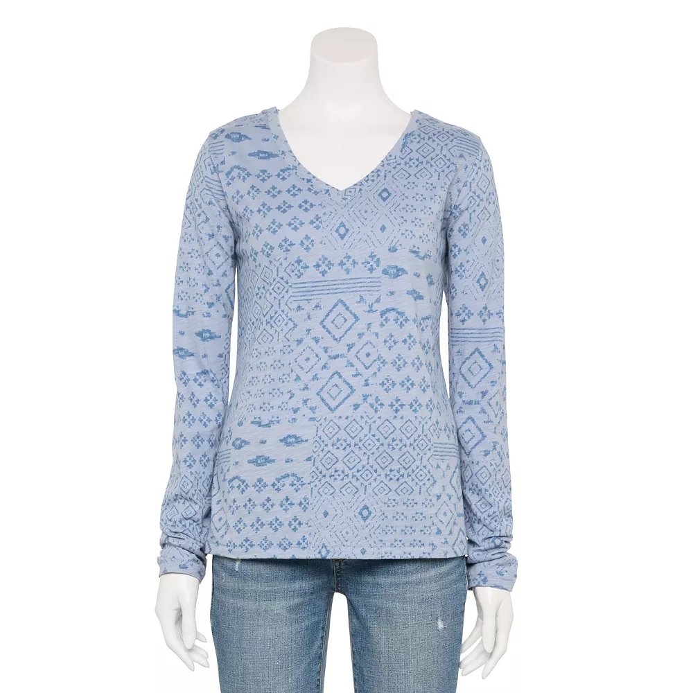 Women's Sonoma Goods For Life® Everyday Adaptive & Easy Dressing V-Neck Long Sleeve Top - Image 2