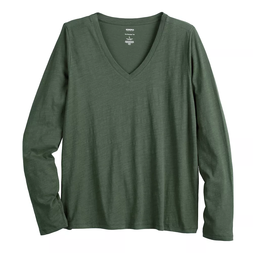 Women's Sonoma Goods For Life® Everyday Adaptive & Easy Dressing V-Neck Long Sleeve Top - Image 11