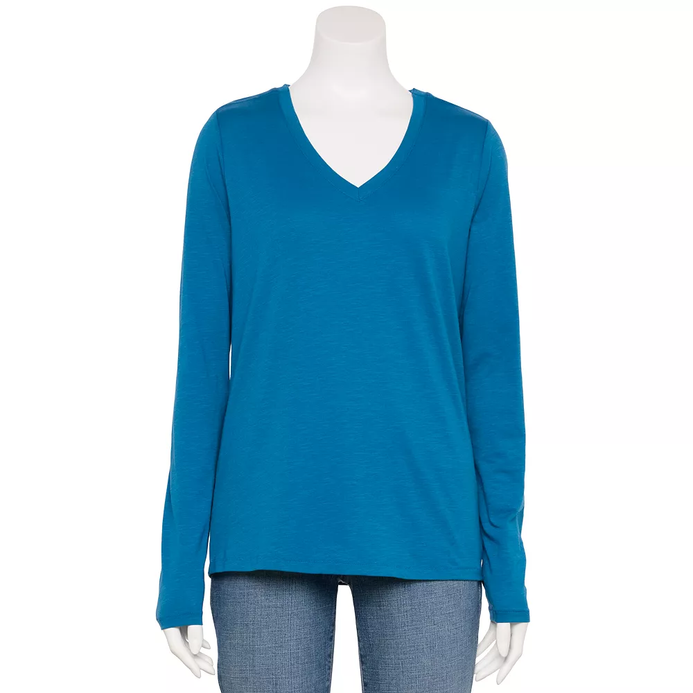 Women's Sonoma Goods For Life® Everyday Adaptive & Easy Dressing V-Neck Long Sleeve Top - Image 12