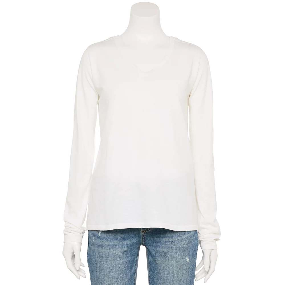 Women's Sonoma Goods For Life® Everyday Adaptive & Easy Dressing V-Neck Long Sleeve Top - Image 9