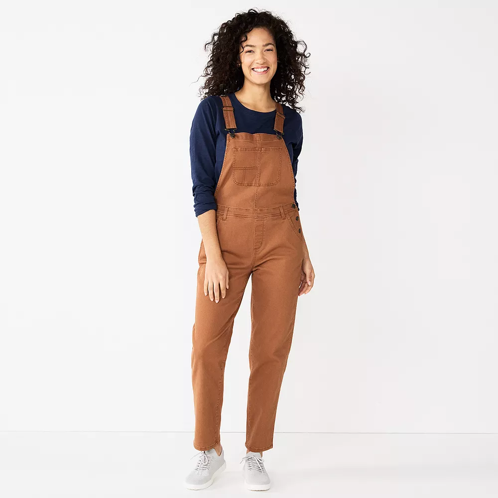 Women's Sonoma Goods For Life® Cropped Jean Overalls - Image 2