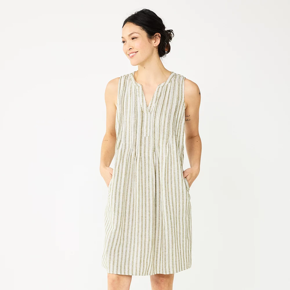 Women's Sonoma Goods For Life® Sleeveless Pintuck Tank Dress - Image 2
